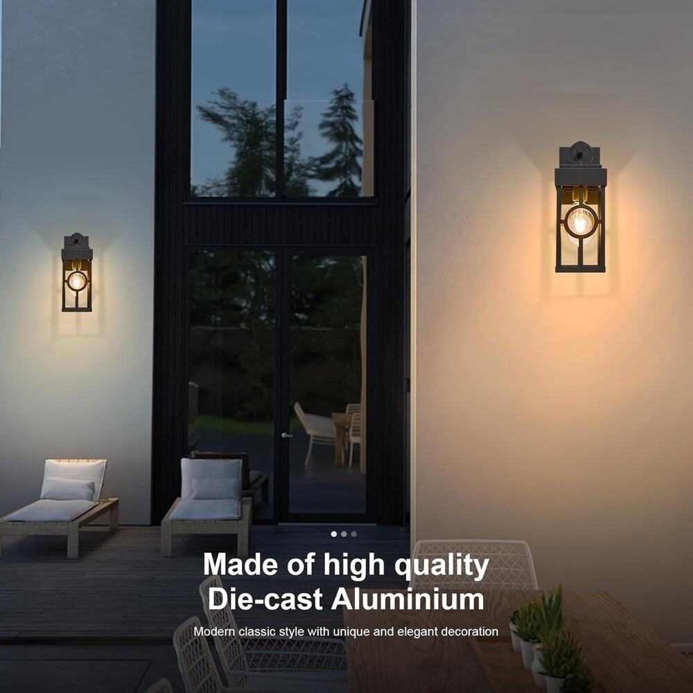 ALVIME Outdoor Wall Light Fixtures, 13 Inch Exterior Wall Lanterns, Waterproof P - Picture 5 of 5